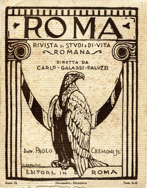 Roma - rivista di studi e di vita romana AnnoIX Num.11-12 Novembre-Dicembre 1929 - copertina