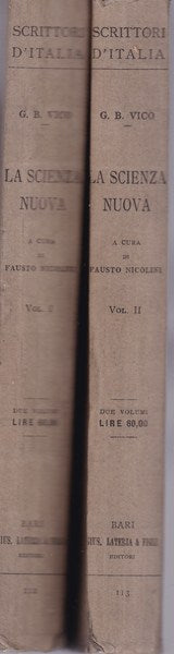 La Scienza Nuova. I. II. - copertina