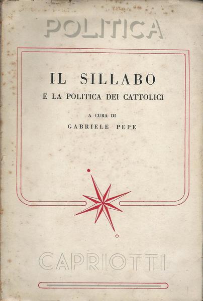 IL SILLABO E LA POLITICA DEI CATTOLICI - copertina