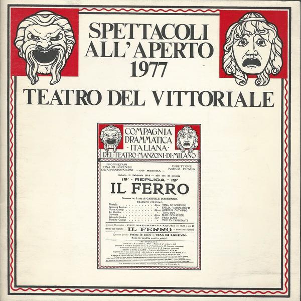 SPETTACOLI ALL'APERTO 1977 TEATRO DEL VITTORIALE - copertina
