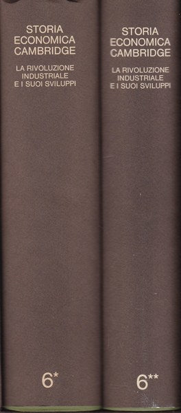 Storia economica Cambridge. VI. La rivoluz. industr. e i suoi sviluppi. I. II. - copertina