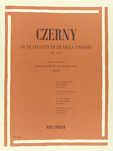 CZERNY - Op. 849 30 nuovi studi di meccanismo per pianoforte (Pozzoli) - copertina