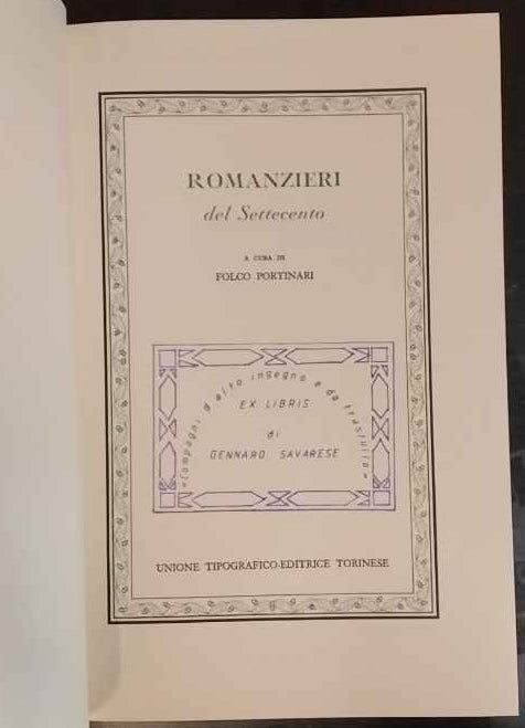 Romanzieri del Settecento 