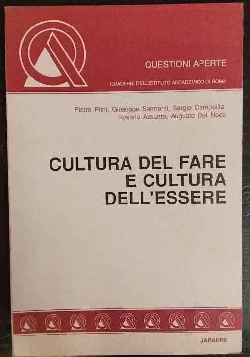 Cultura del fare e cultura dell'essere