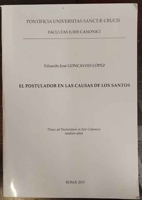 El postulador en las causas de los santos 