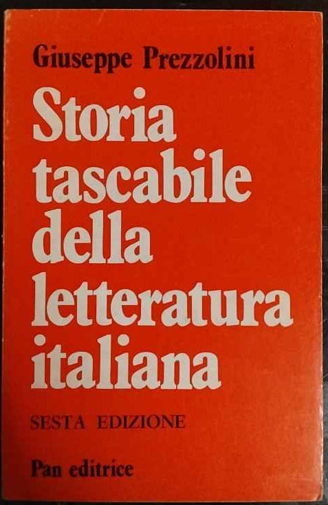Storia Tascabile Della Letteratura Italiana