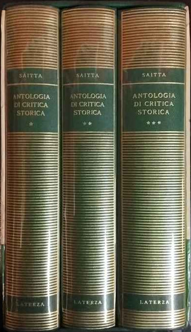 Antologia di critica storica. 3 volumi