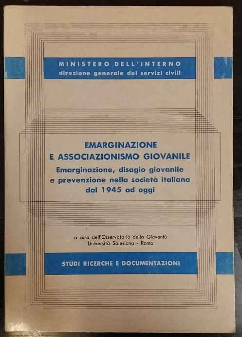Emarginazione e associazionismo giovanile 