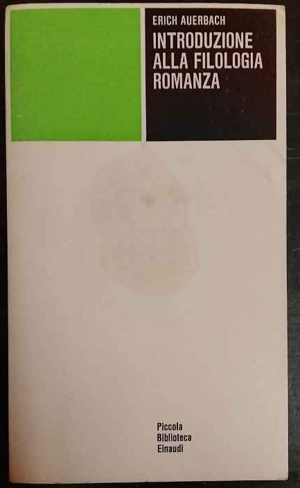 Introduzione alla filologia romanza