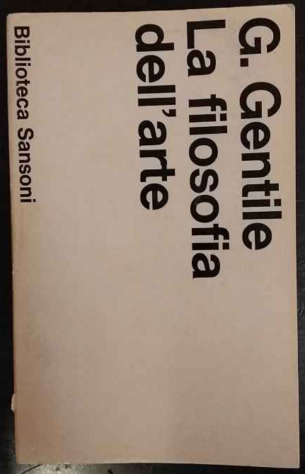 La filosofia dell'arte