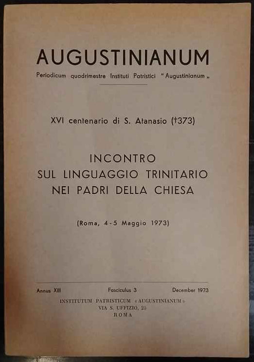 Incontro sul linguaggio trinitario nei padri della chiesa 