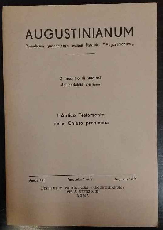 L'antico testamento nella Chiesa prenicena