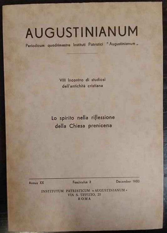 Lo spirito nella riflessione della Chiesa prenicena
