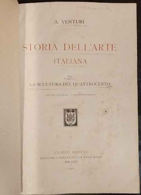 Storia dell'arte italiana 6. La scultura del quattrocento 