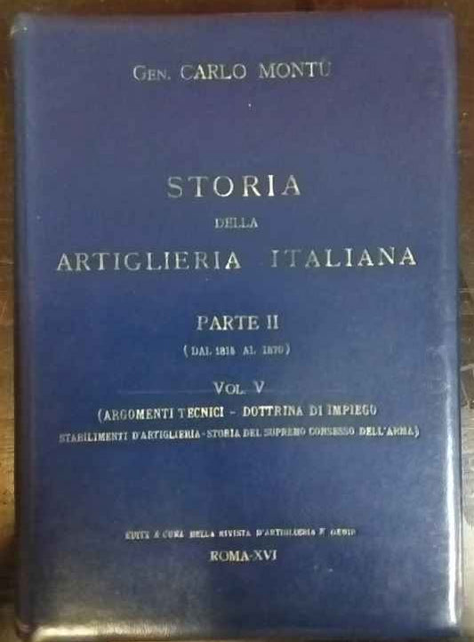Storia della artiglieria italiana. Parte II. Vol. V