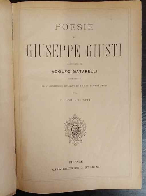 Poesie di Giuseppe Giusti illustrate da Adolfo Matarelli