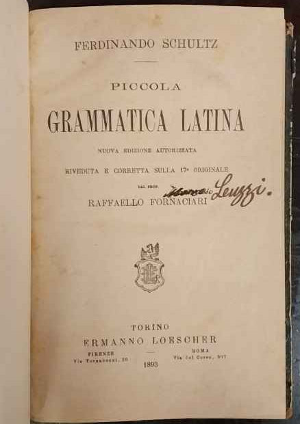 Piccola grammatica latina 