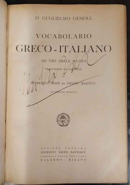 Vocabolario Greco - Italiano 