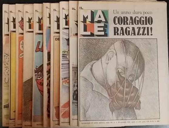 Il male. Settimanale di satira politica. Anno III. 10 volumi 