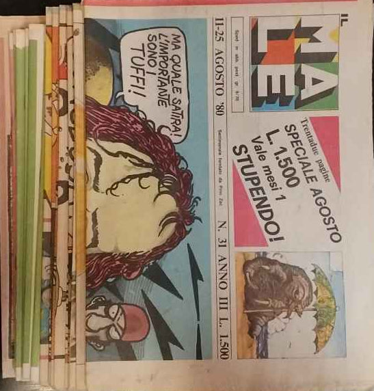 Il male. Settimanale di satira politica. Anno III. 17 Volumi