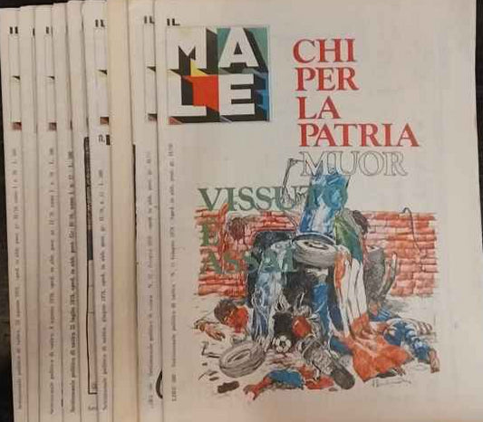 Il male. Settimanale di satira politica. Anno I. 9 Volumi