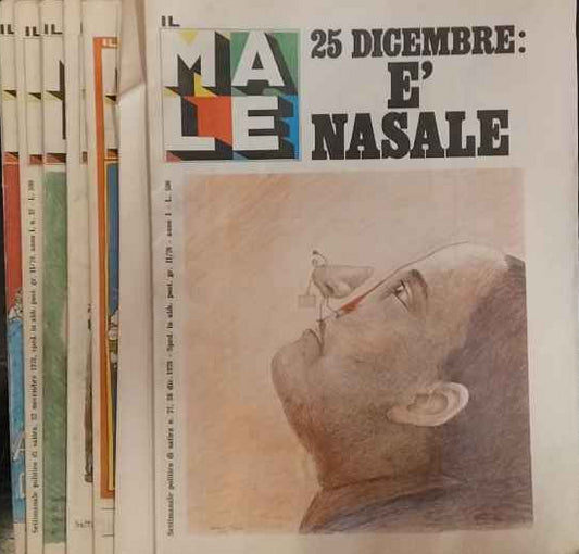 Il male. Settimanale di satira politica. Anno I. 8 Volumi