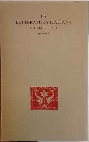 La letteratura italiana. Storia e testi. Volume 55