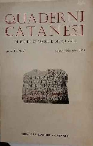 Quaderni catanesi di studi classici e medievali 