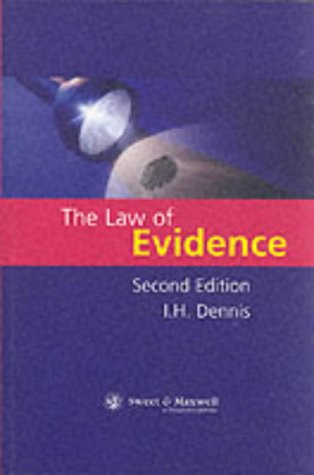The Law of Evidence (second edition) - copertina