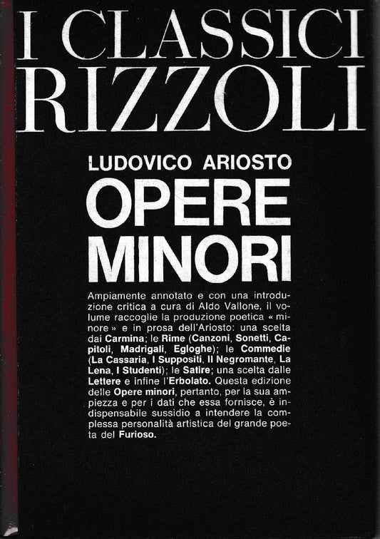 Ludovico Ariosto Opere minori - copertina
