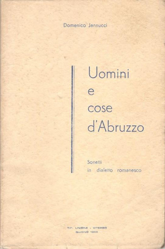 Uomini e cose d'Abruzzo. Sonetti in dialetto romanesco - copertina