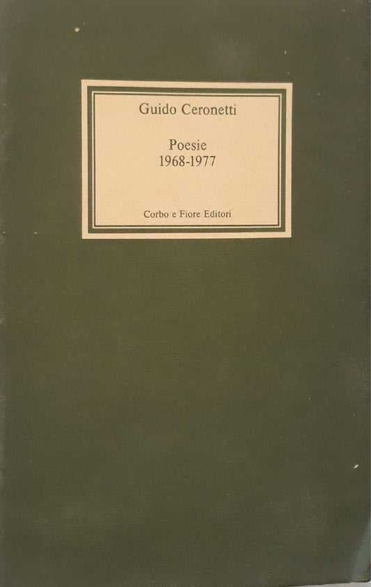 Poesie 1968-1977 - copertina