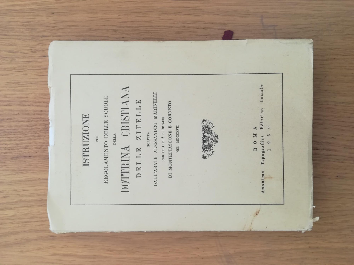 Istruzione per regolamento delle scuole della dottrina cristiana delle zitelle - copertina