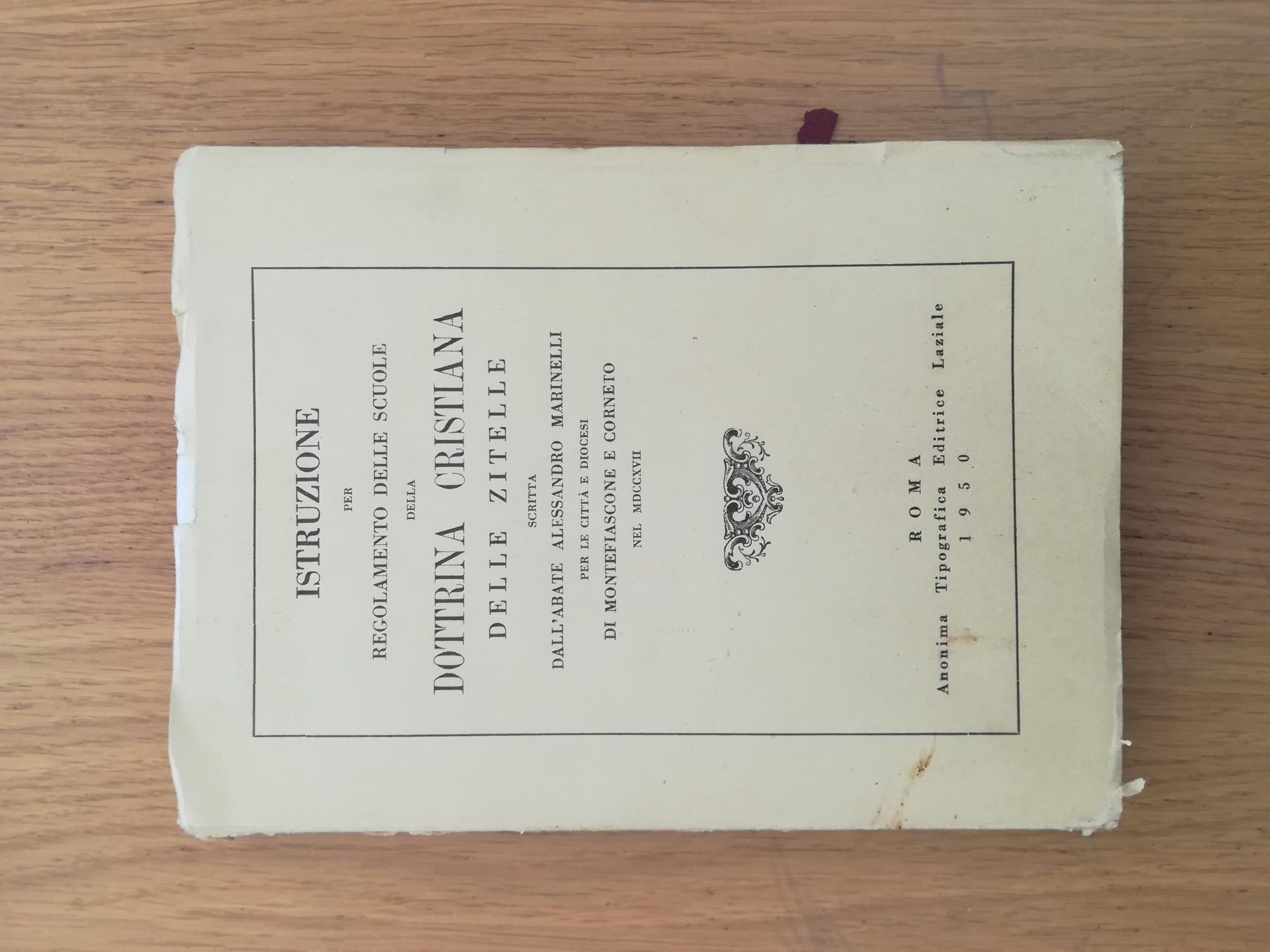 Istruzione per regolamento delle scuole della dottrina cristiana delle zitelle - copertina