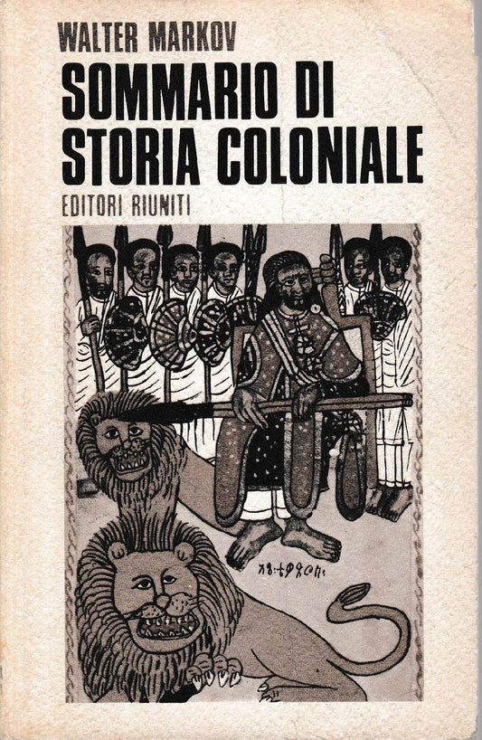 Sommario di storia coloniale - copertina