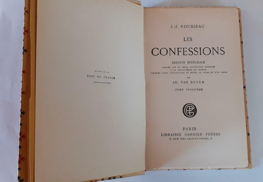 Les confessions. Tome premier - copertina
