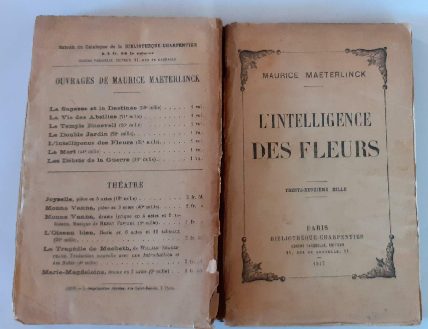 L'Intelligence des fleurs - copertina