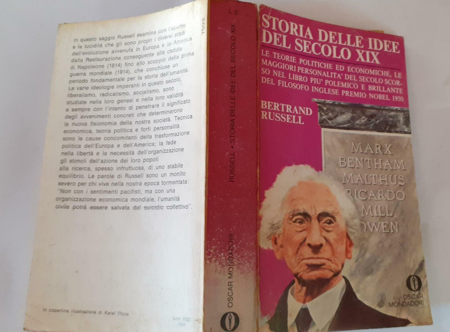 Storia delle idee del secolo XIX - copertina