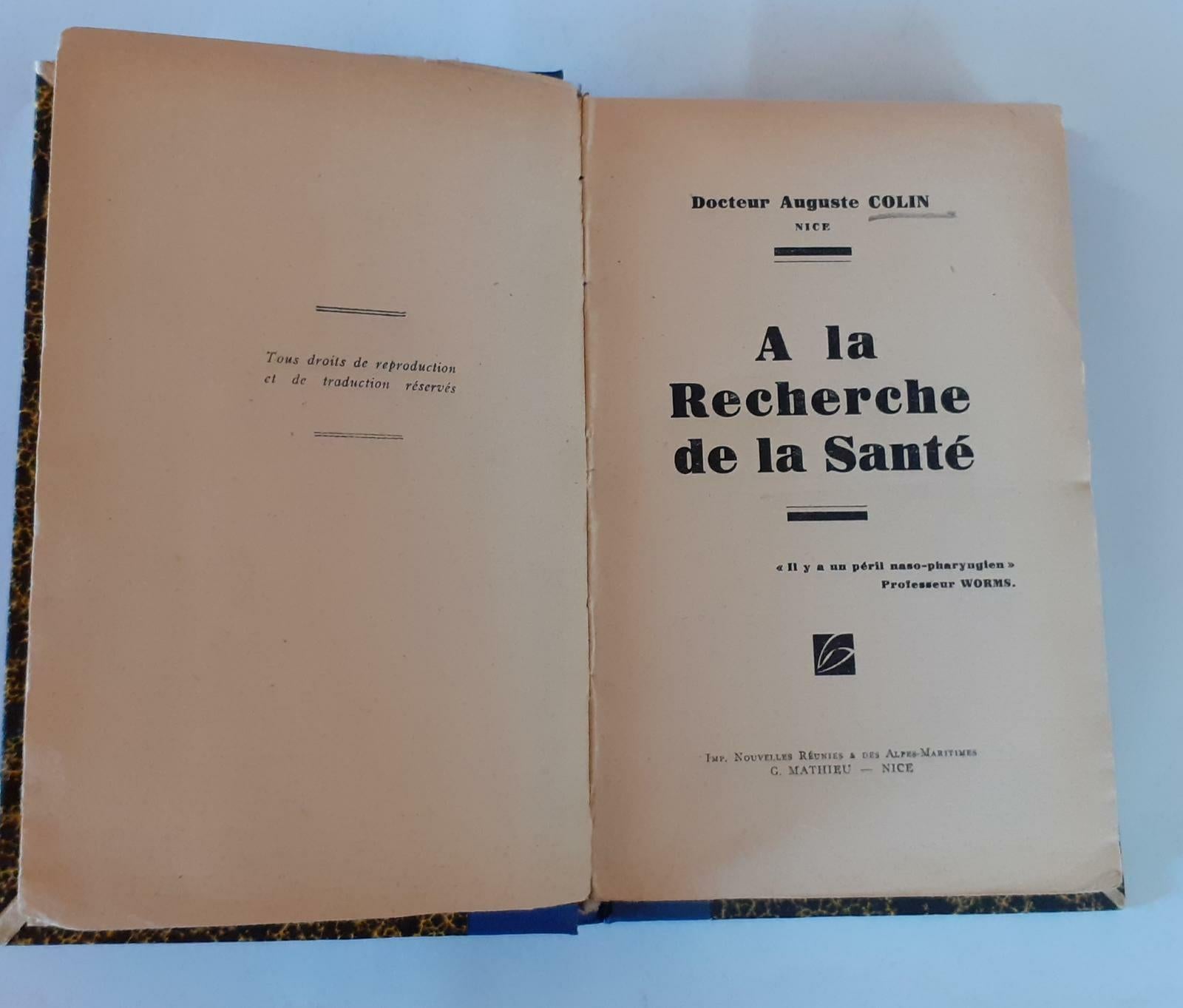 A la Recherche de la Sante' - copertina
