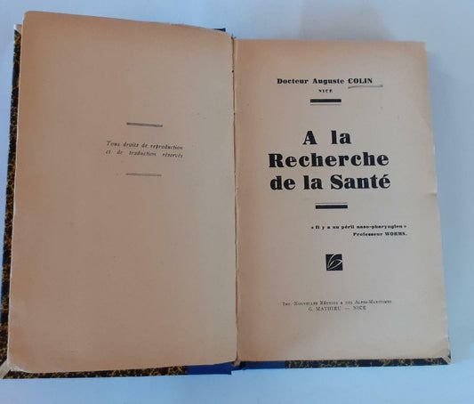 A la Recherche de la Sante' - copertina