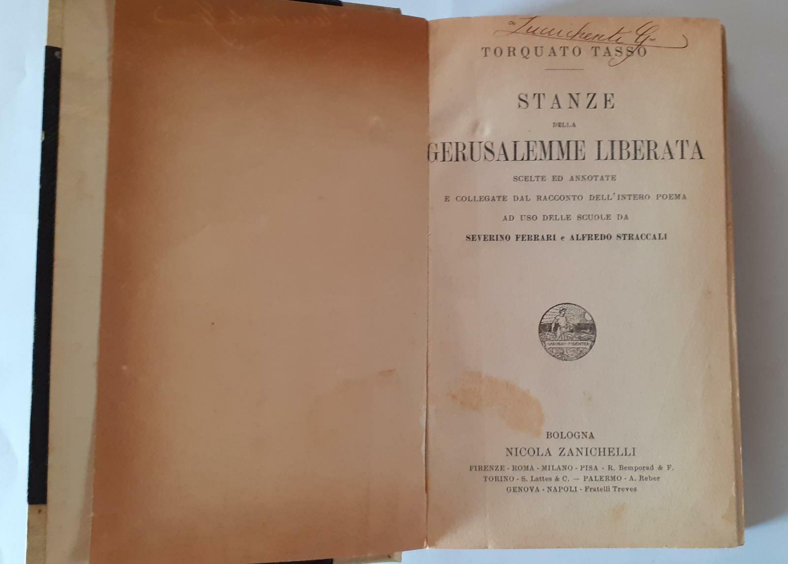 Stanze della Gerusalemme liberata - copertina