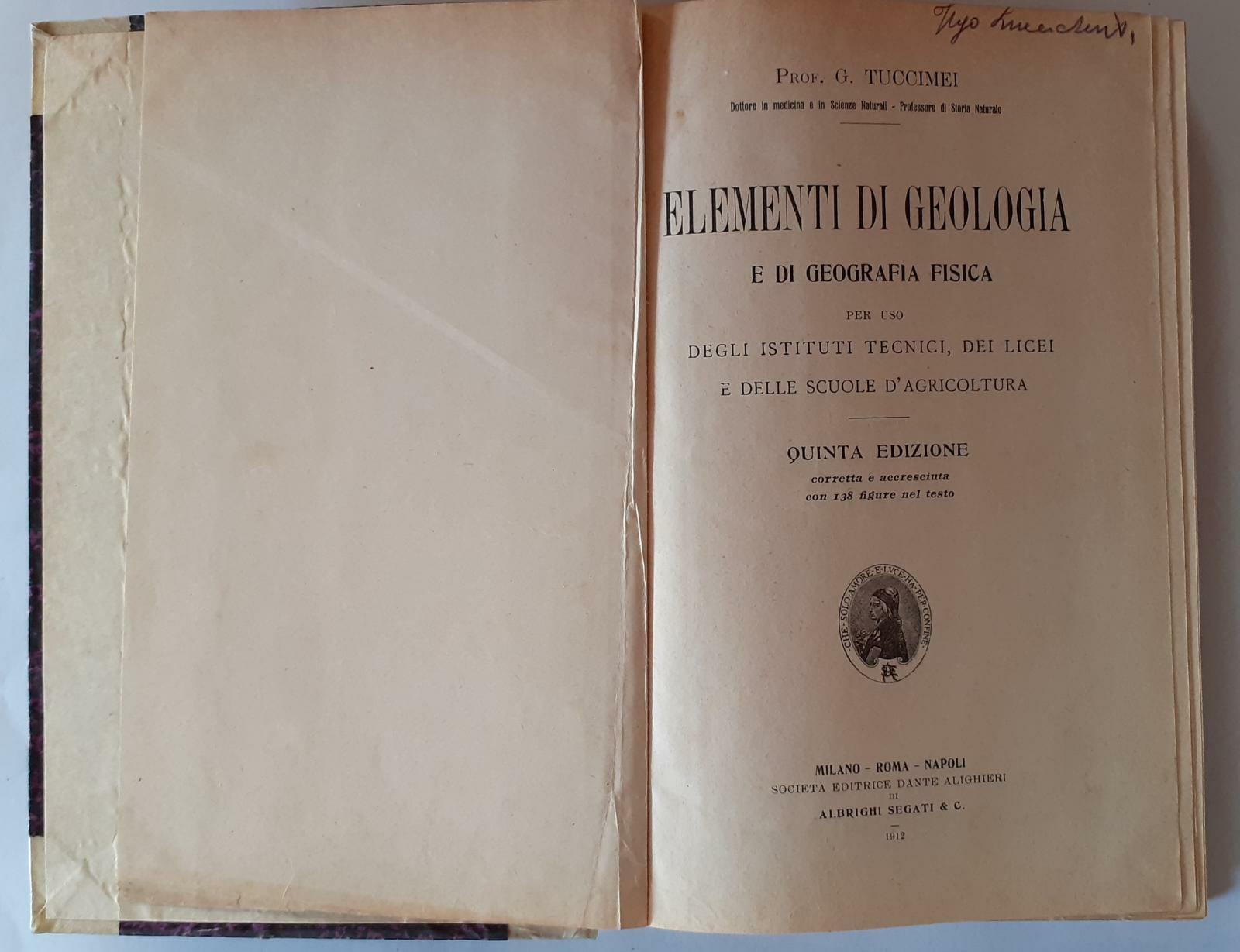 Elementi di geologia e di geografia fisica - copertina