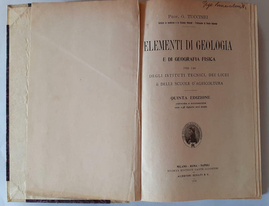 Elementi di geologia e di geografia fisica - copertina