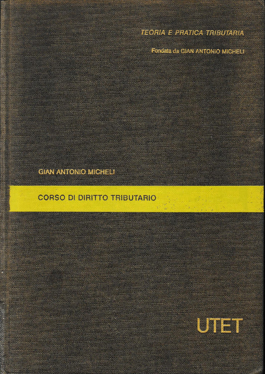 Corso di diritto tributario - copertina