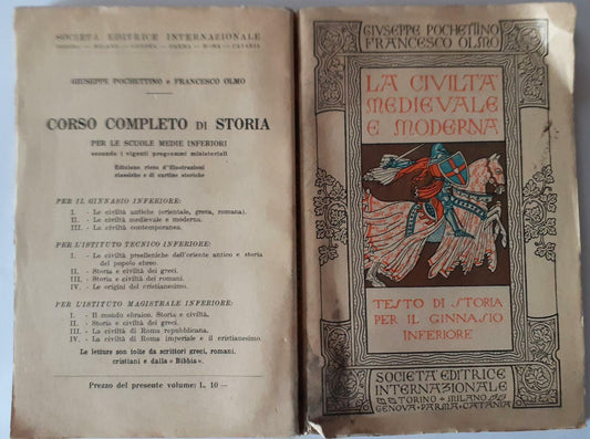 La civilta' medievale e moderna. Testo di storia per il ginnasio inferiore - copertina