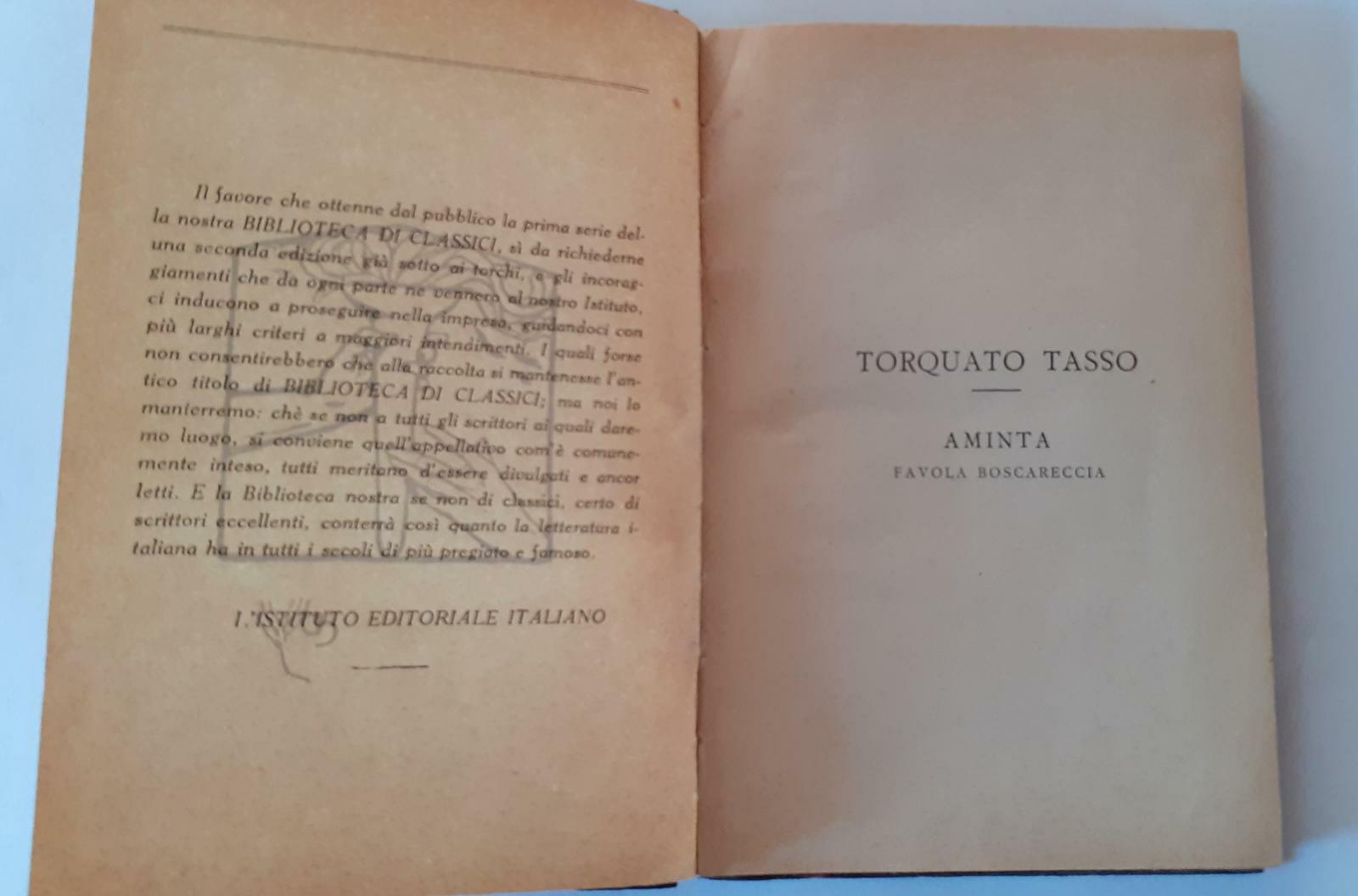 L'aminta. Il torrismondo - copertina