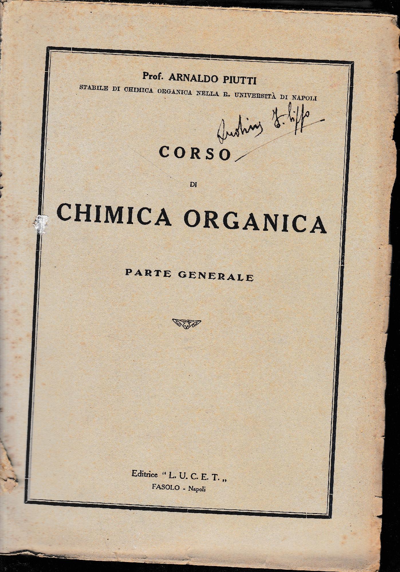 Corso di Chimica Organica - copertina