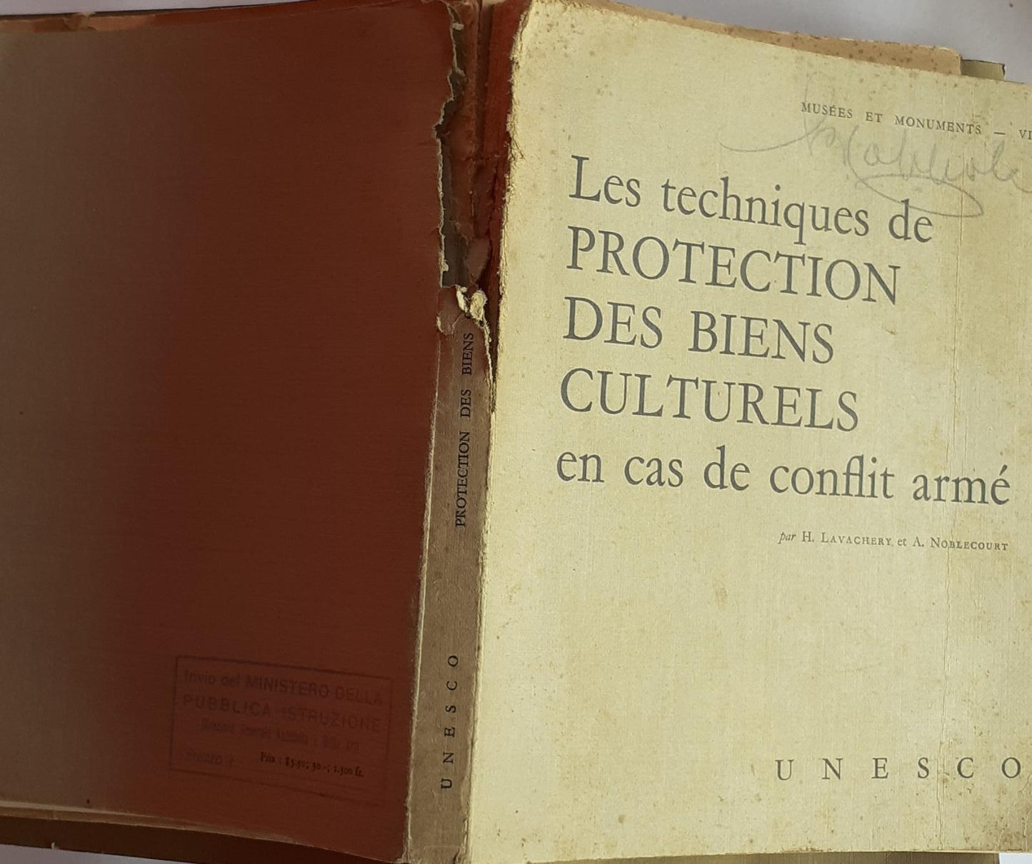 Les techniques de Protection des Biens Culturels en cas de conflit armé - copertina