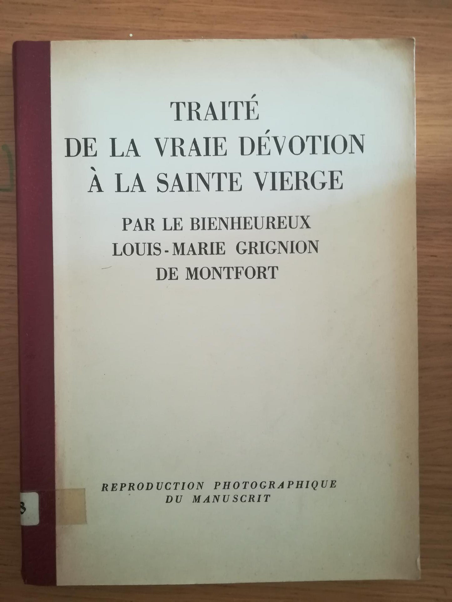 Traitè de la vraie devotion à la sainte vierge - copertina