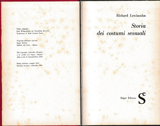 Storia dei costumi sessuali - copertina